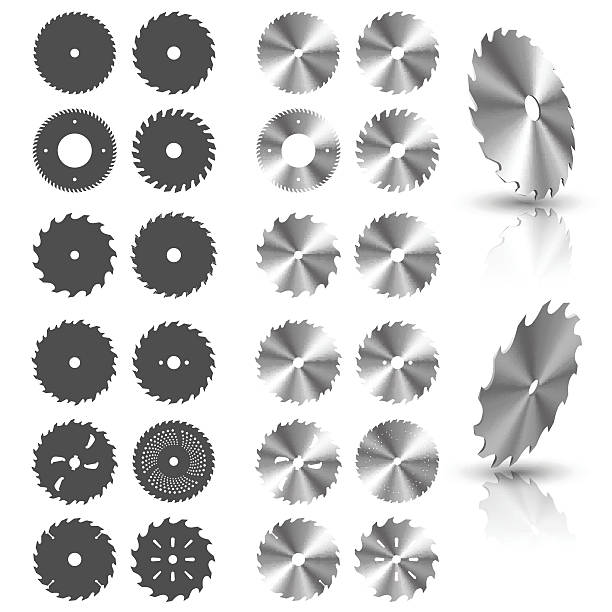 Circular saw blades in vector