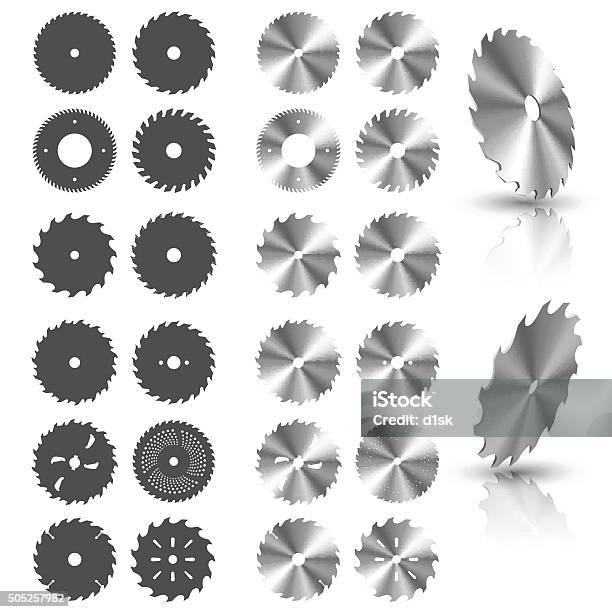 Circular Saw Blades Stock Illustration - Download Image Now - Circular Saw, Metal, Sawing