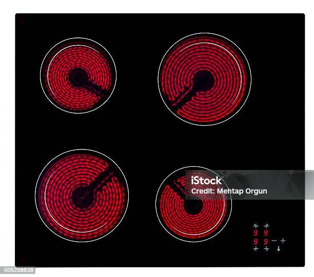 Hot Electric Hob Stove Stock Photo - Download Image Now - Burner - Stove Top, Circle, Directly Above