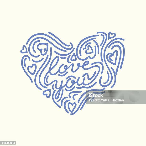 Human Heart Lettering Hand Drawn Heart Shape With Modern Lettering Stock Illustration ...