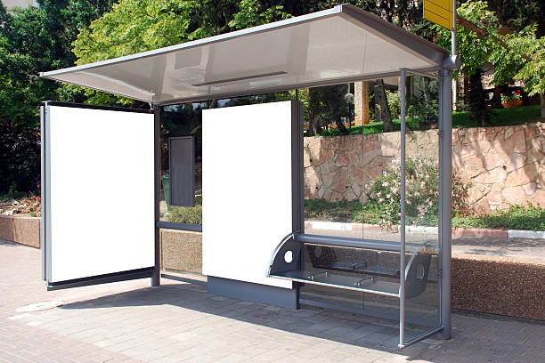 istock Blank white Sign on Bus station 505266406