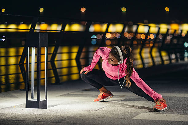 istock Streching after jogging in the city 505268494