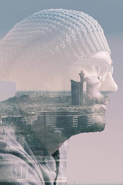 istock Double exposure of a man and city 505269892