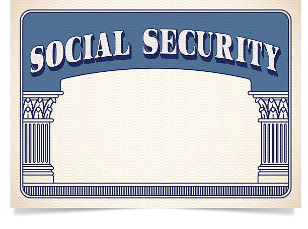 사회보장번호 카드 - social security stock illustrations