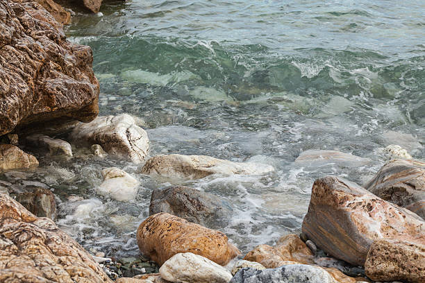 istock Close-up  sea coast with sculpture rocks 505272060