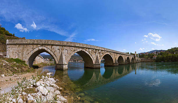 istock Old Bridge on Drina river in Visegrad 505273376
