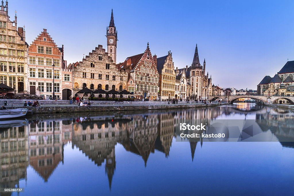 Leie Fluss in Gent, Belgien. - Lizenzfrei Gent Stock-Foto