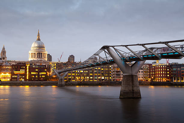 istock Saint St. Paul 's cathedral and millenium bridge, London England 505283097