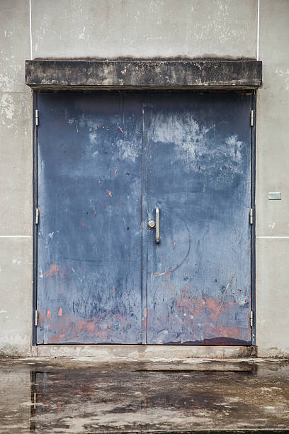 istock blue metal sliding door 505283297