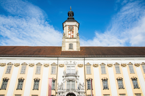 Saint Florian,Austria-May 10,2014:Monastery Sankt Florian situated in Upper Austria during a sunny day.