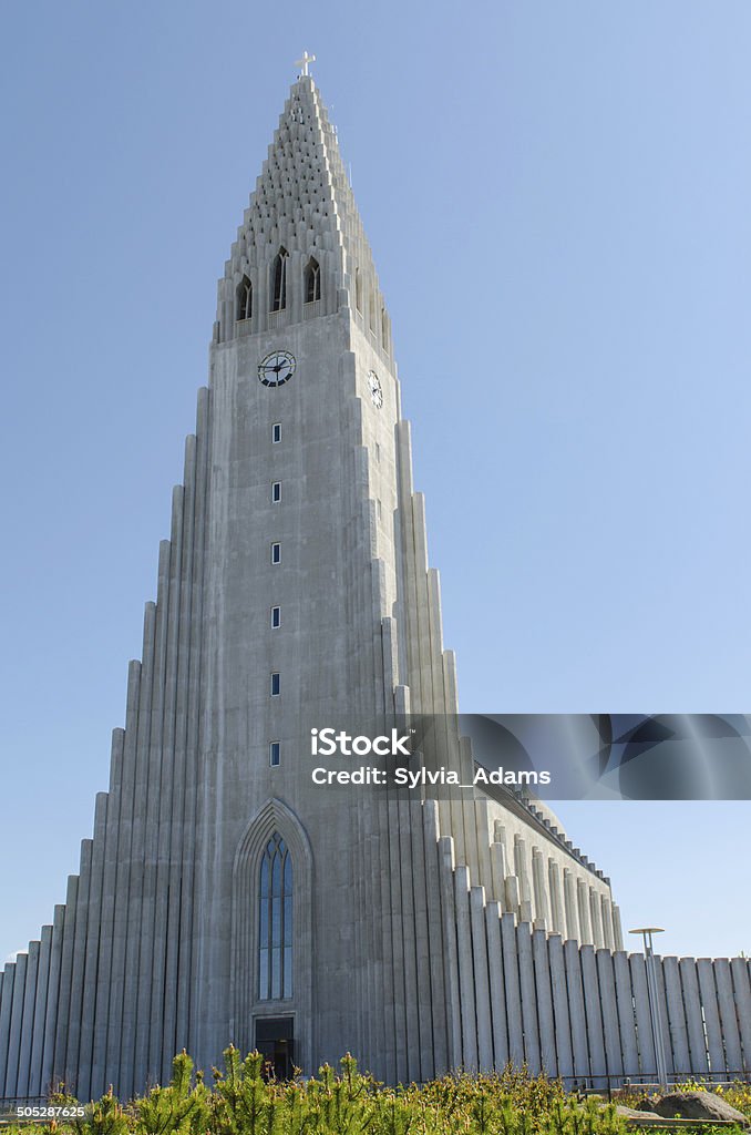 Hallgrimskirkja in downtown Reykjavik Architecture Stock Photo