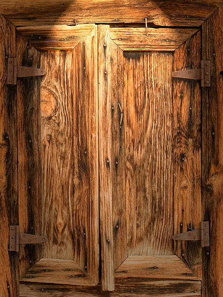 istock Old Textured Wooden Background With Antique Nails 505289842