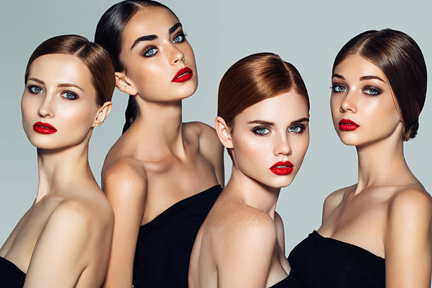 istock Four beautiful girls with make-up 505290172