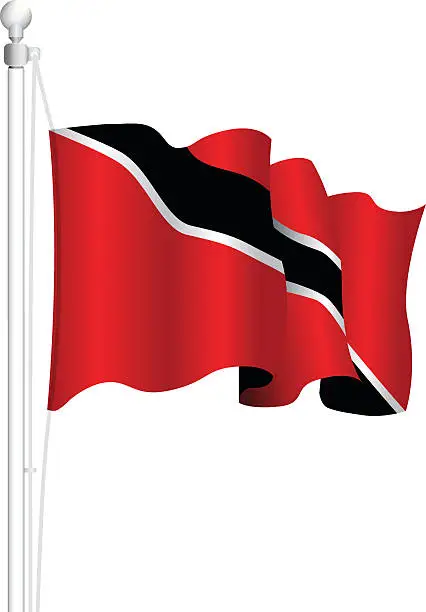 Vector illustration of trinidad and tobago flag