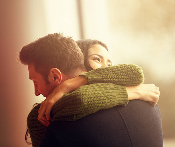 Young Couple Embracing stock photo