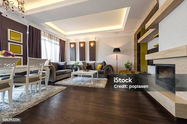 Interior Of A Bright Living Room Stock Photo - Download Image Now - Living Room, Light - Natural Phenomenon, Luxury