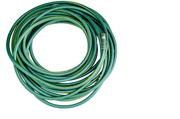 istock Green garden hose with clipping path 505293338