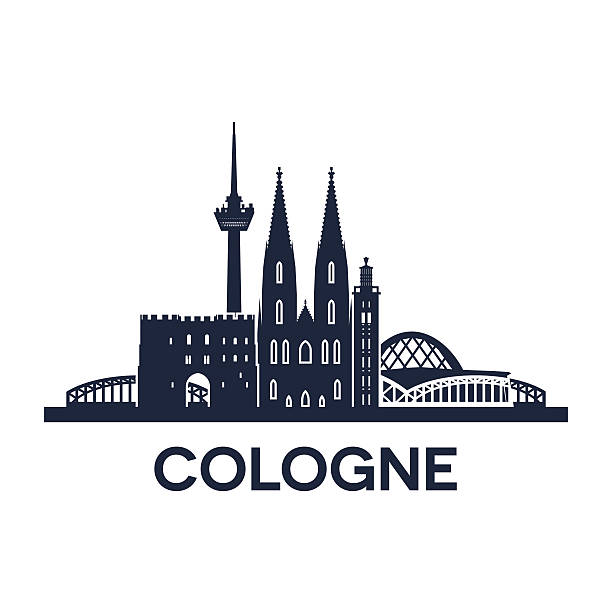 ilustrações de stock, clip art, desenhos animados e ícones de emblema do skyline de colónia - catedral de colónia