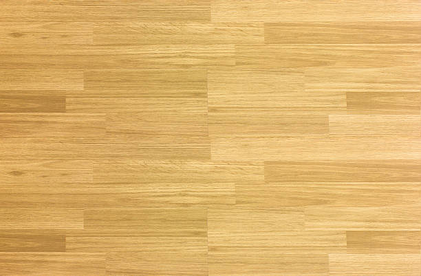 istock Maple hardwood basketball floor pattern as viewed from above. 505301920