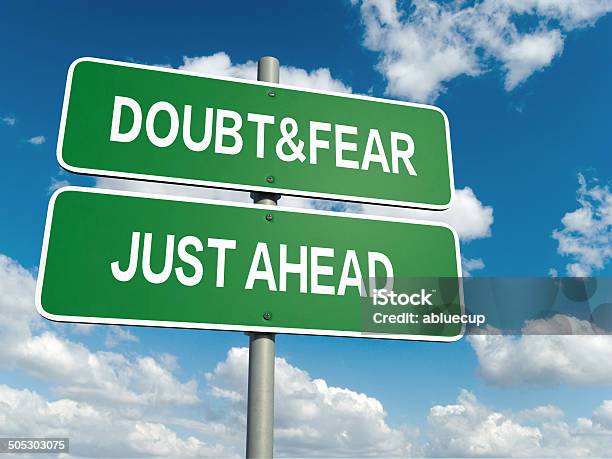 Doubt Fear Stock Photo - Download Image Now - Fear, Road Sign, Uncertainty