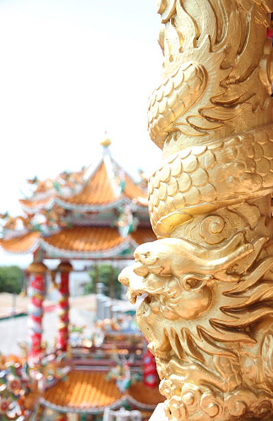 istock Dragon sculpture in Chinese temple. 505303579