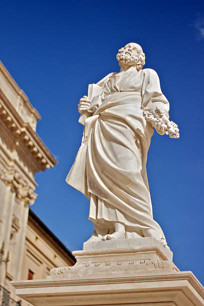 istock St. Pauls scrulpture in front of the Siracusa's Cathedral 505306399