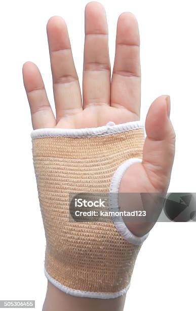 Hand With Wrist Suppo Stock Photo - Download Image Now - Accidents and Disasters, Adhesive Bandage, Athlete