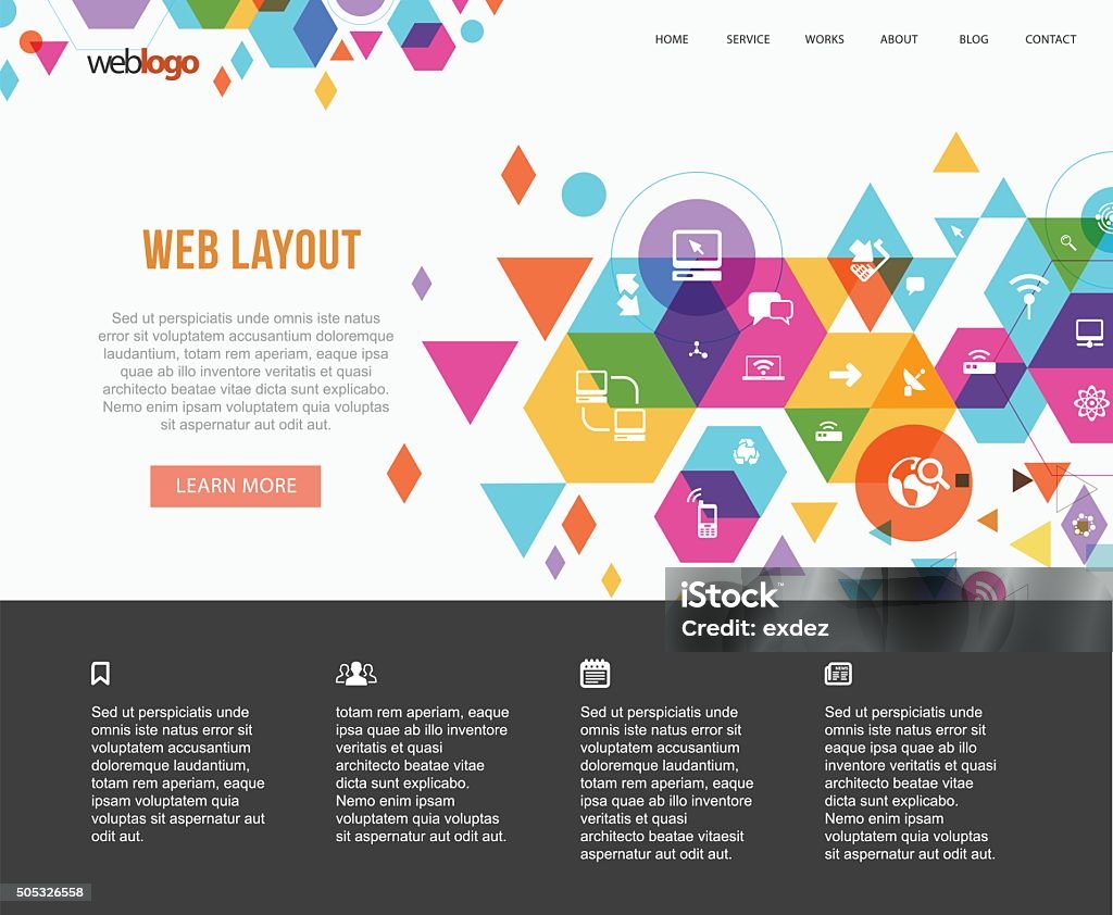 Techware Web Design Tech Based Web Design Stock Illustration - Download Image Now ...