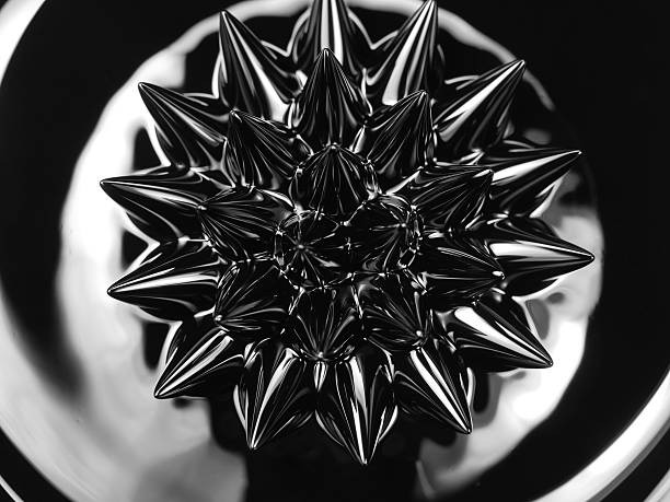 ferrofluido. primer plano. - ferrofluid fotografías e imágenes de stock
