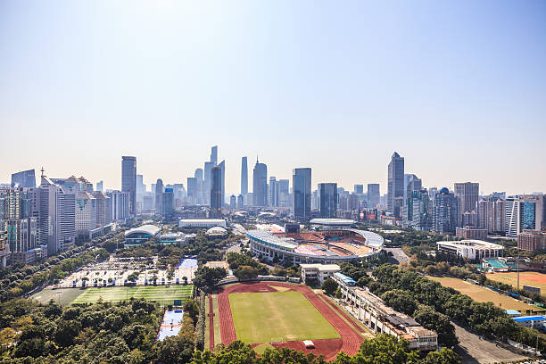 istock Elevated view of Guangzhou CBD 505329636