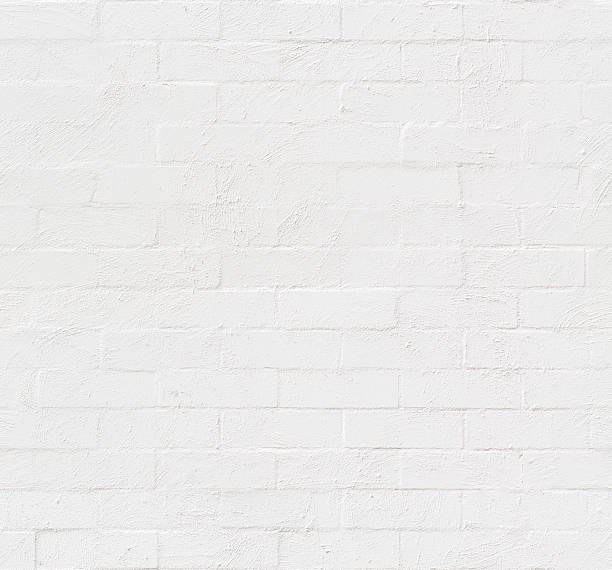 White Painted Bricks Seamless Texture stock photo