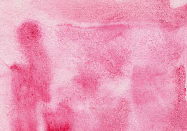istock Abstract pink background hand painted on paper 505330682