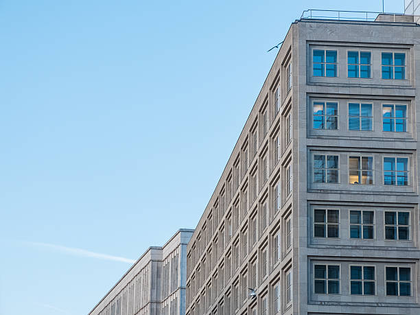 istock Urban Low Rise Building with Blue Sky 505332484