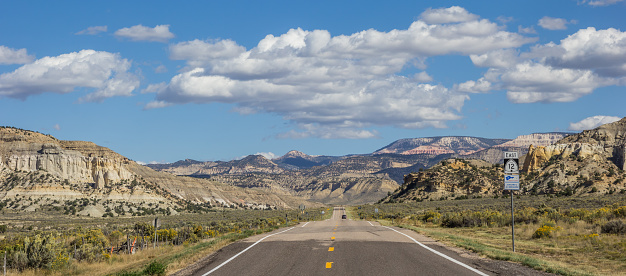 Panorama of scenic byway 12 in Utah, USA