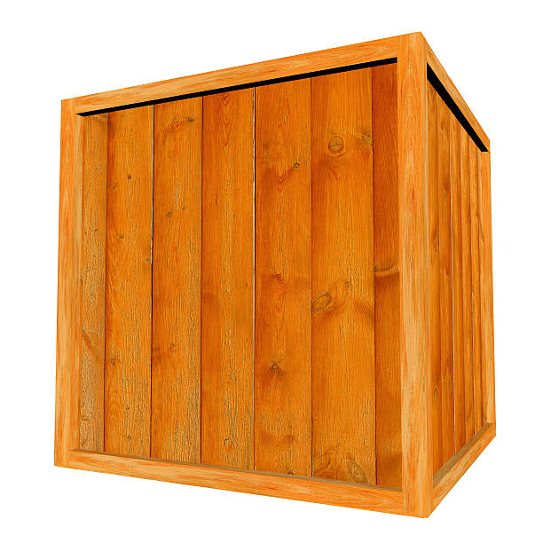 istock Wooden Crate Isolated on White Background 505338036