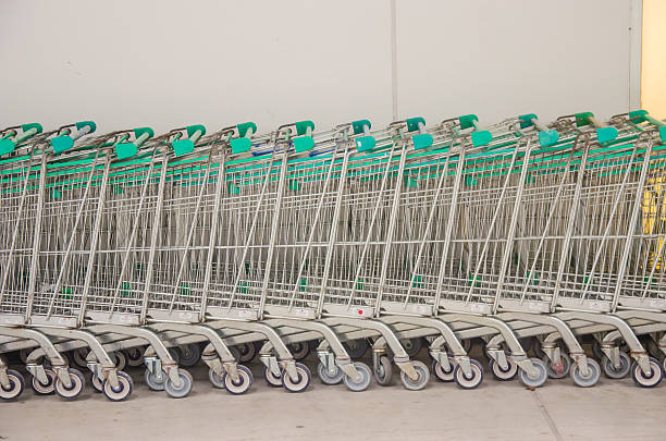 istock Shopping cart supermarket. 505338286
