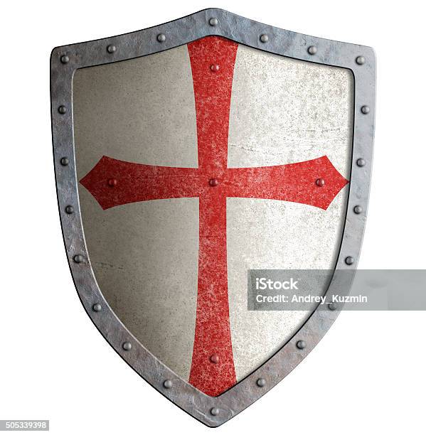 Templar O Crusader Knights Apantallamiento Metálico Aislado Foto de stock y más banco de imágenes de Las Cruzadas