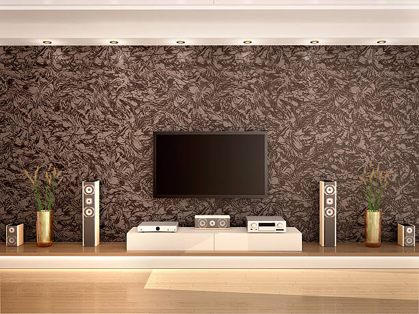 istock illustration of modern home theater 505340814