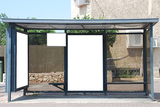 istock Blank white Sign on Bus station 505342270