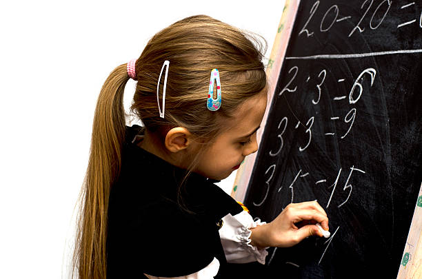 istock schoolgirl wrote on the blackboard 505366202
