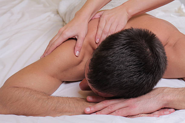 istock Man having massage. Relaxation, body care treatment, 505367202