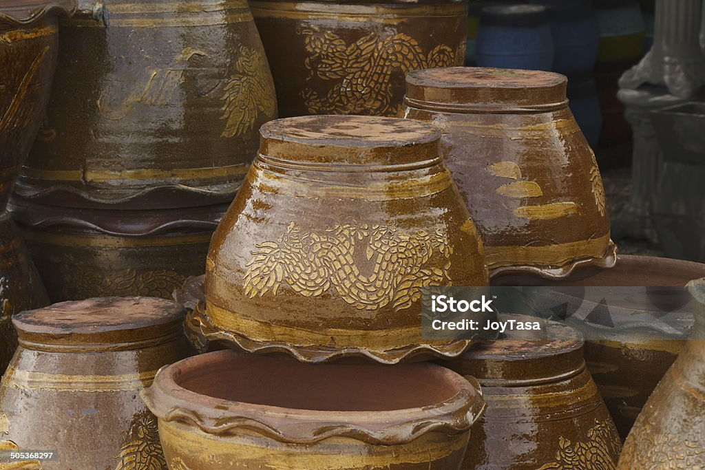 The stacks of clay flower pot It is the stacks of clay flower pot. Abstract Stock Photo