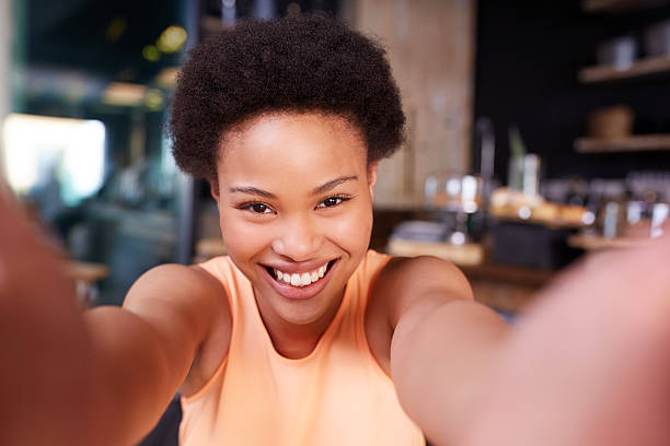 istock Taking a selfie in the coffee shop 505368758