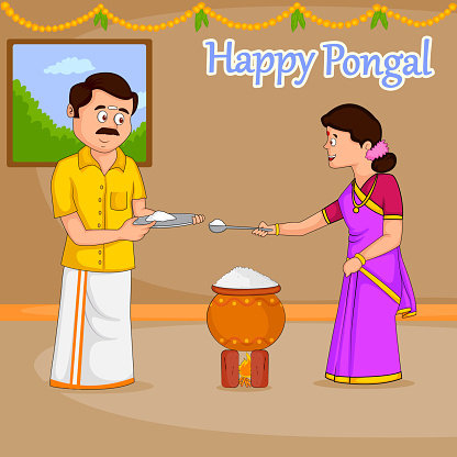 Happy Pongal Celebration Stock Illustration - Download Image Now - Farmer,  Culture of India, Agriculture - iStock