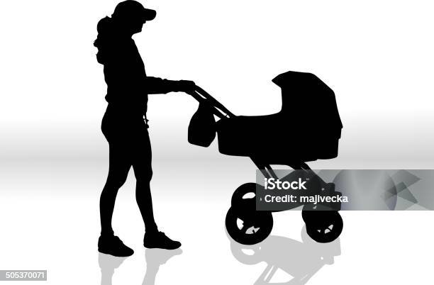 Vector Silhouette Of Family Stock Illustration - Download Image Now - Activity, Adult, Baby - Human Age