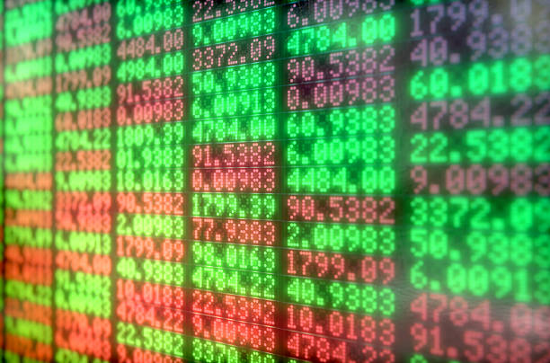 istock Stock Market Digital Board 505371004