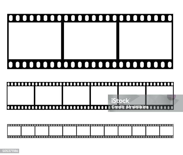 Filmstrip Set Illustration Vector Illustration Stock Illustration - Download Image Now - Camera Film, Movie, Film Reel