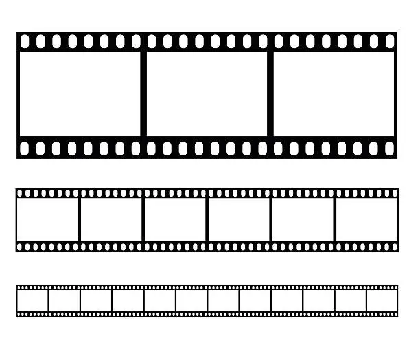 Vector illustration of Filmstrip set illustration vector illustration