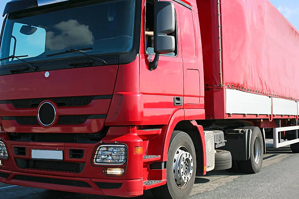 istock truck goes on the highway 505372347
