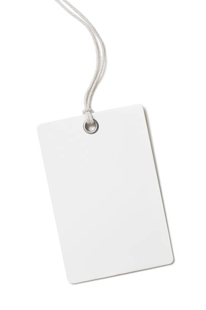 istock Blank paper price tag or label isolated on white 505373644